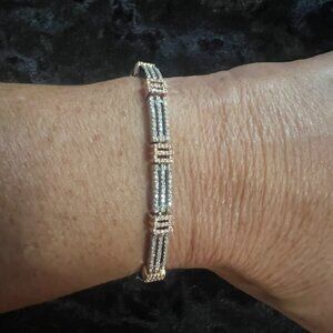 14K Rose Gold & White Gold 1.54 Carat Diamond Bracelet